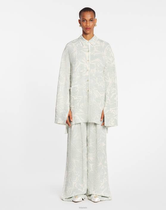 Lanvin sievietes apdrukātas platas bikses 40LF462 apģērbs salvija