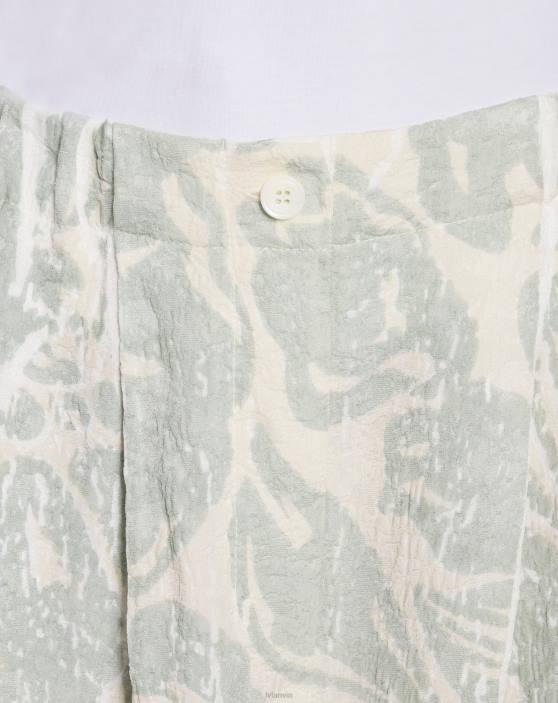 Lanvin sievietes apdrukātas platas bikses 40LF462 apģērbs salvija