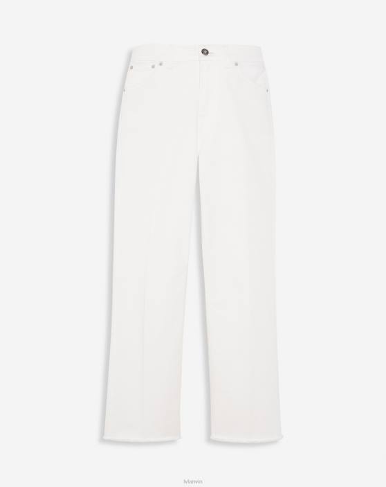 Lanvin sievietes platinātas džinsa bikses 40LF458 apģērbs optiski balts