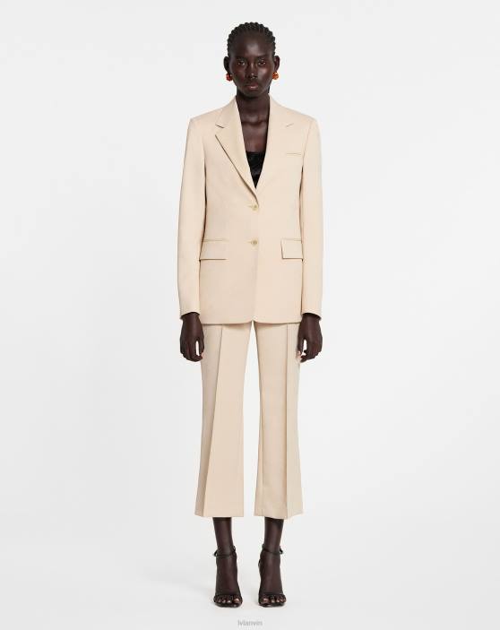 Lanvin sievietes uzliesmojošas bikses 40LF456 apģērbs smiltis