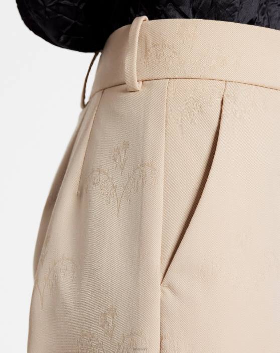 Lanvin sievietes uzliesmojošas bikses 40LF456 apģērbs smiltis