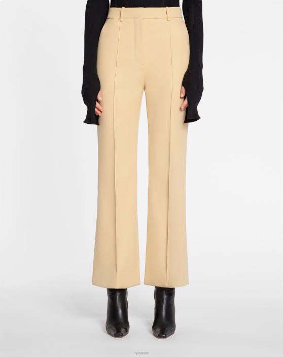 Lanvin sievietes uzliesmotas bikses 40LF457 apģērbs olu čaumalu