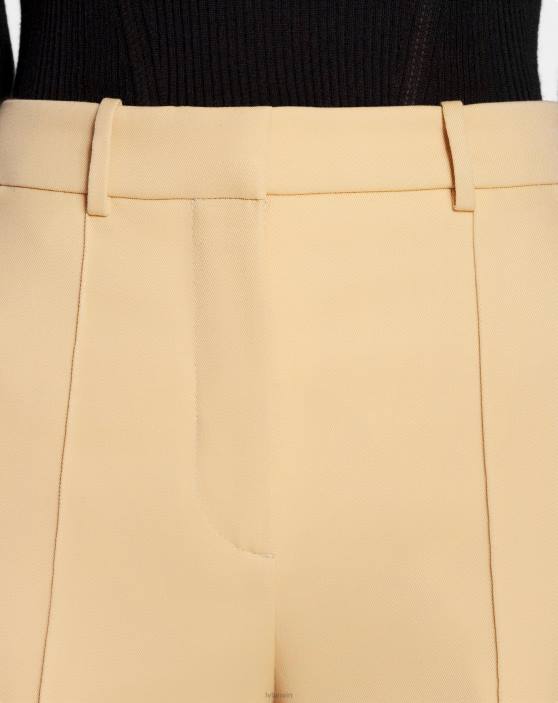 Lanvin sievietes uzliesmotas bikses 40LF457 apģērbs olu čaumalu