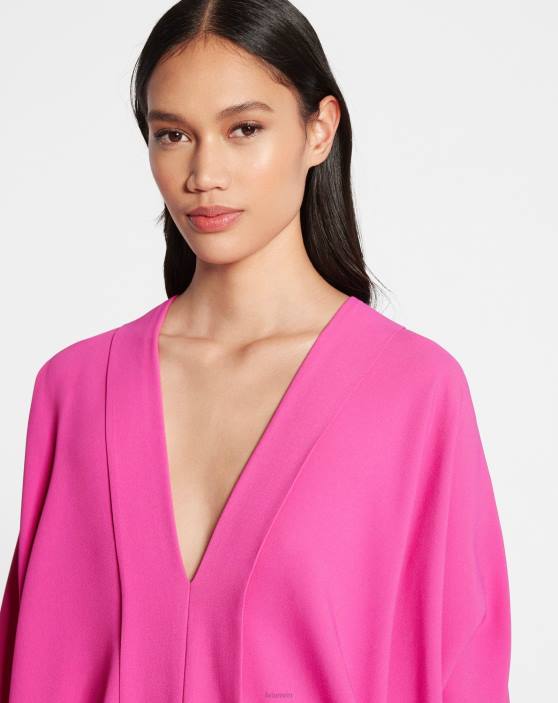 Lanvin sievietes kaftāna kleita 40LF86 apģērbs rozā