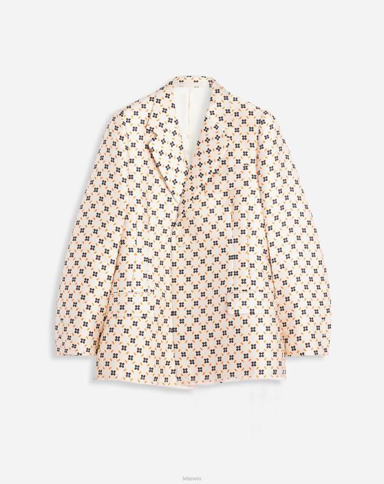 Lanvin sievietes divrindu pieguļoša jaka 40LF479 apģērbs krīts