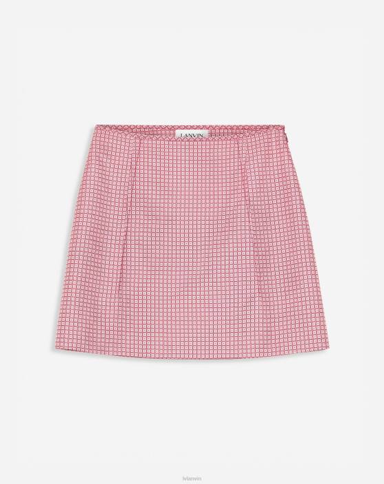 Lanvin sievietes apdrukāti mini svārki 40LF493 apģērbs rožkoks