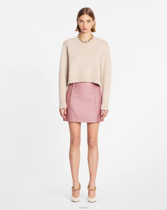 Lanvin sievietes apdrukāti mini svārki 40LF493 apģērbs rožkoks