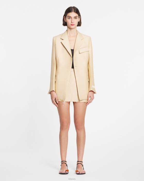 Lanvin sievietes taisni mini svārki 40LF492 apģērbs smiltis