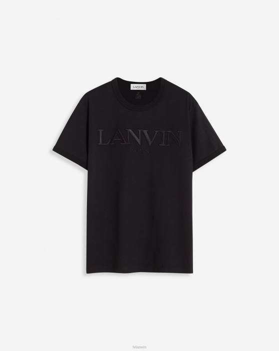 Lanvin sievietes Parīzes t-krekls 40LF114 apģērbs melns