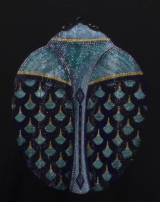 Lanvin sievietes t-krekls ar Parīzes izšuvumu 40LF113 apģērbs melns