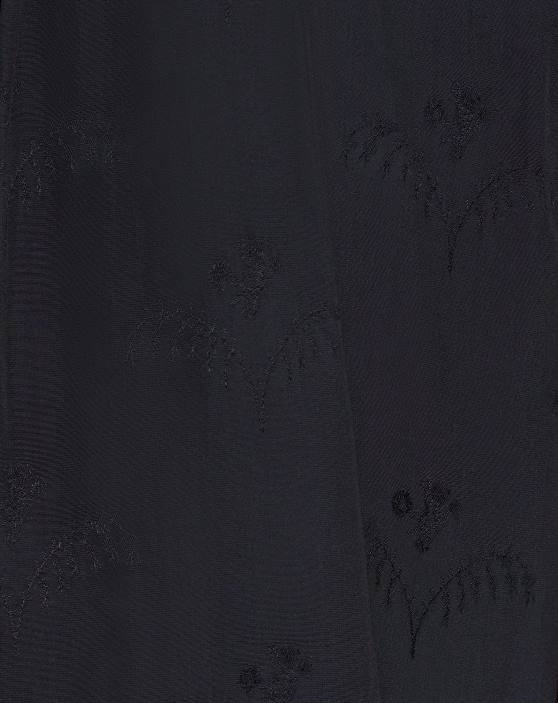 Lanvin sievietes Charmeuse žakarda tops bez piedurknēm 40LF2 apģērbs melns