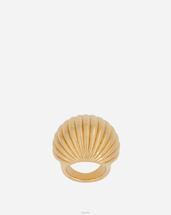 Lanvin sievietes arpēža gredzens 40LF203 Piederumi zelts