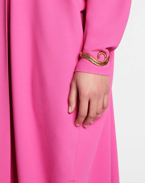 Lanvin sievietes rateau šaura rokassprādze 40LF212 Piederumi melns/zelts