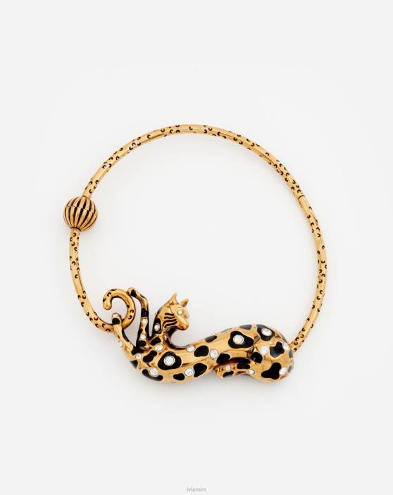 Lanvin sievietes rateau kaklarota 40LF211 Piederumi melns/zelts