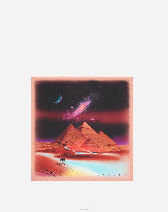 Lanvin sievietes zīda šalle 40LF514 Piederumi daudzkrāsains