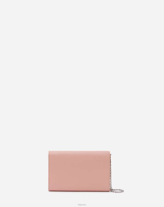 Lanvin sievietes concerto maks uz ķēdes ādas somas 40LF158 Piederumi pasteļa aprikoze