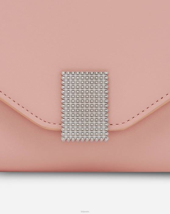 Lanvin sievietes concerto maks uz ķēdes ādas somas 40LF158 Piederumi pasteļa aprikoze