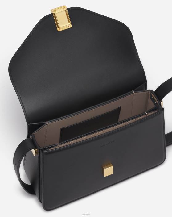 Lanvin sievietes concerto pm ādas soma 40LF155 Piederumi melns