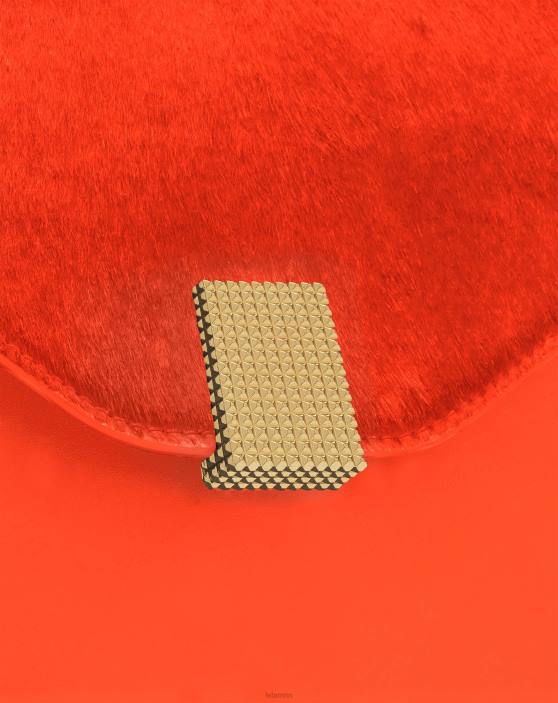 Lanvin sievietes pm koncertsoma no ponija efekta ādas 40LF167 Piederumi apelsīns