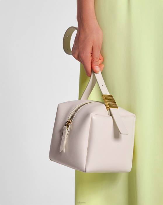 Lanvin sievietes temps ar ādas somiņu 40LF163 Piederumi gandrīz balts