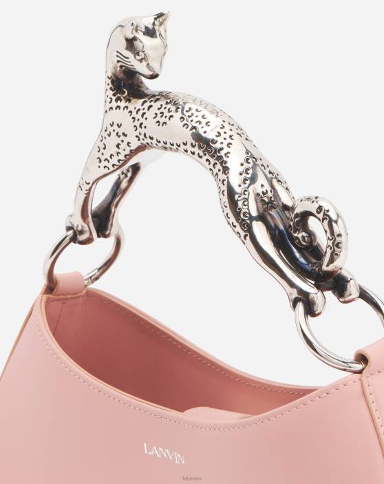 Lanvin sievietes ādas pm klaiņojošo kaķu soma 40LF173 Piederumi pasteļa aprikoze