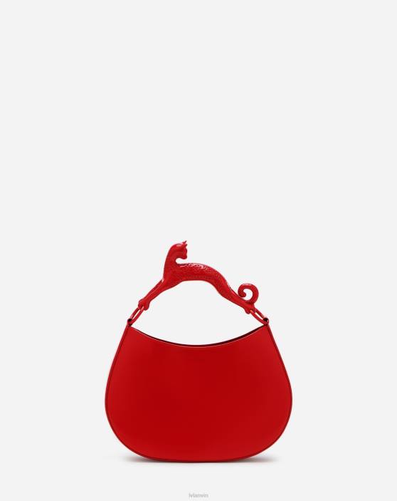 Lanvin sievietes ādas pm klaiņojošo kaķu soma 40LF177 Piederumi lūpu krāsa