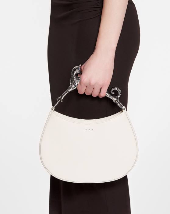 Lanvin sievietes ādas sm hobo kaķu soma 40LF172 Piederumi krīts