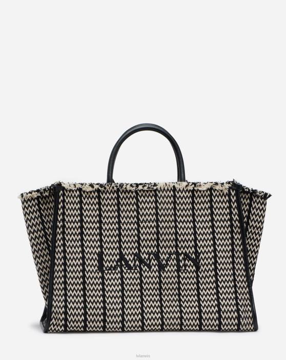 Lanvin sievietes iekšā un ārā soma mm 40LF182 Piederumi melns