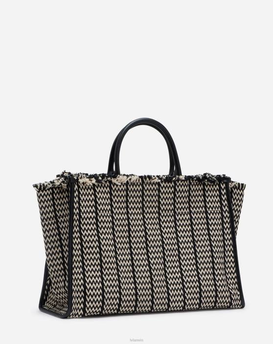 Lanvin sievietes iekšā un ārā soma mm 40LF182 Piederumi melns