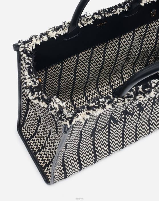 Lanvin sievietes iekšā un ārā soma mm 40LF182 Piederumi melns