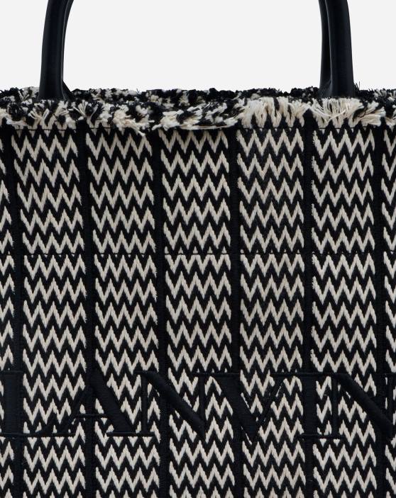 Lanvin sievietes iekšā un ārā soma mm 40LF182 Piederumi melns