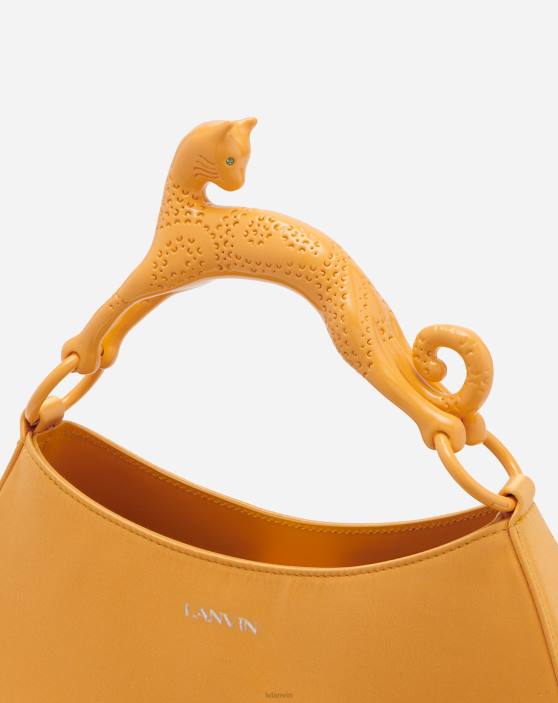 Lanvin sievietes satīna hobo cat bag sm 40LF176 Piederumi apelsīns