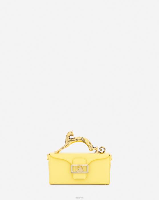 Lanvin sievietes ādas nano zīmuļu kaķu soma 40LF122 Piederumi kukurūza