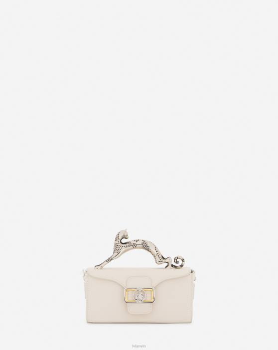 Lanvin sievietes ādas nano zīmuļu kaķu soma 40LF125 Piederumi krīts