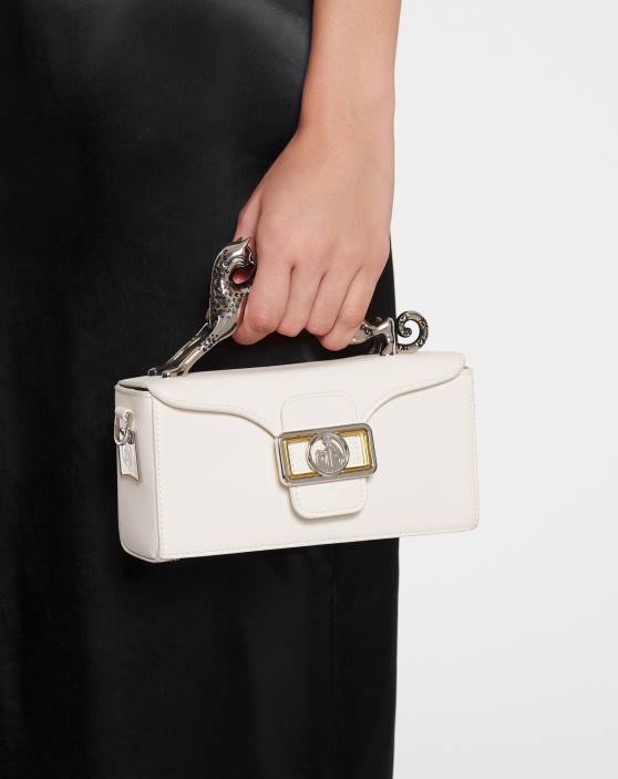 Lanvin sievietes ādas nano zīmuļu kaķu soma 40LF125 Piederumi krīts