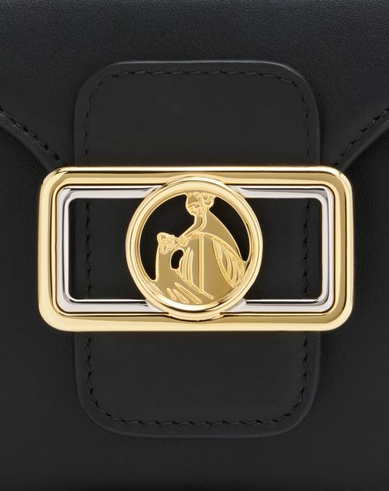 Lanvin sievietes ādas un rhinestone nano zīmuļu kaķu soma 40LF123 Piederumi melns