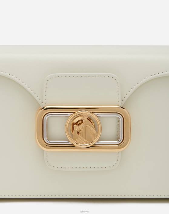 Lanvin sievietes ādas zīmuļu soma mm 40LF143 Piederumi balts