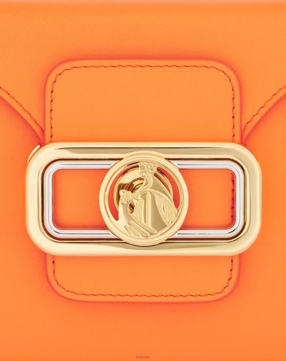 Lanvin sievietes mm ādas zīmuļu kaķu soma 40LF119 Piederumi spilgti oranža