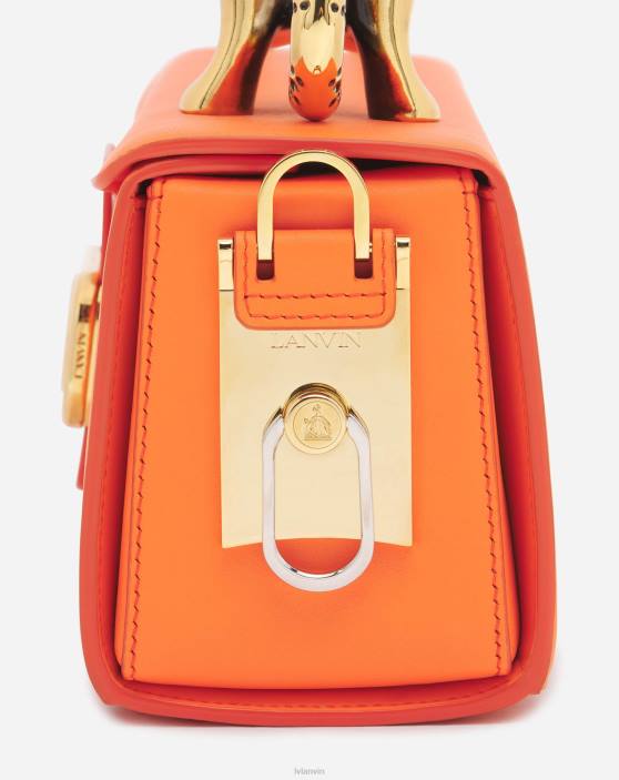 Lanvin sievietes mm ādas zīmuļu kaķu soma 40LF119 Piederumi spilgti oranža