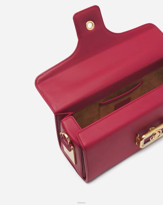 Lanvin sievietes mm ādas zīmuļu kaķu soma 40LF128 Piederumi bordo