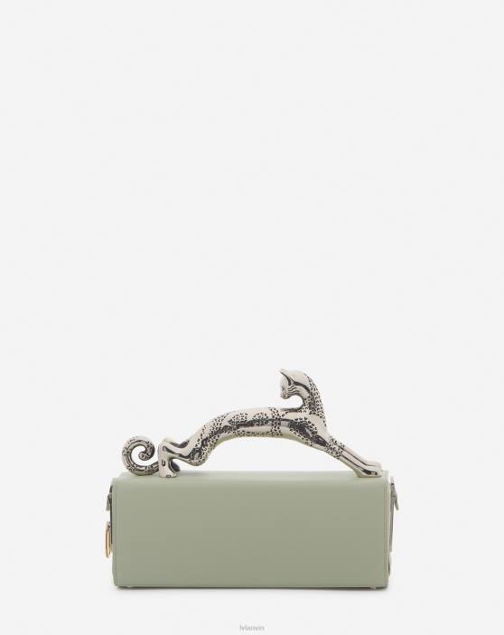 Lanvin sievietes mm ādas zīmuļu kaķu soma 40LF130 Piederumi salvija