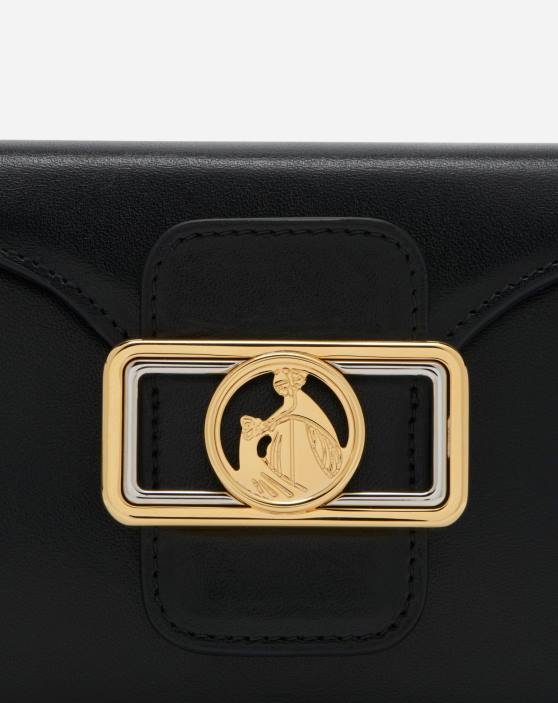 Lanvin sievietes spīdīgas ādas nano zīmuļu soma 40LF141 Piederumi melns