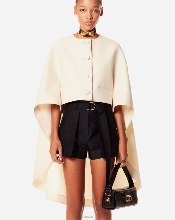 Lanvin sievietes zīmuļu maisiņš kastē teļš 40LF140 Piederumi melns