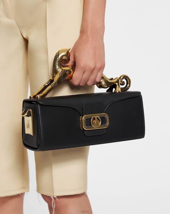 Lanvin sievietes zīmulis kaķa soma kastē teļš 40LF148 Piederumi melns