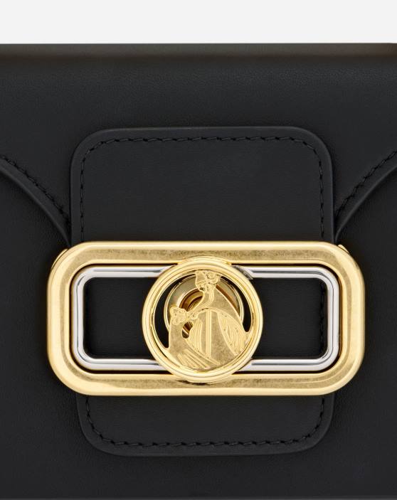 Lanvin sievietes zīmulis kaķa soma kastē teļš 40LF148 Piederumi melns