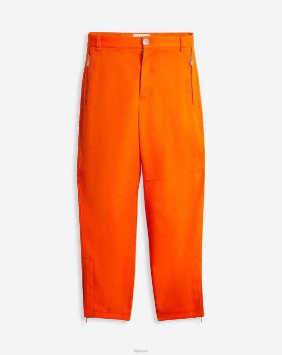 Lanvin vīriešiem baikeru bikses 40LF374 apģērbs spilgti oranža