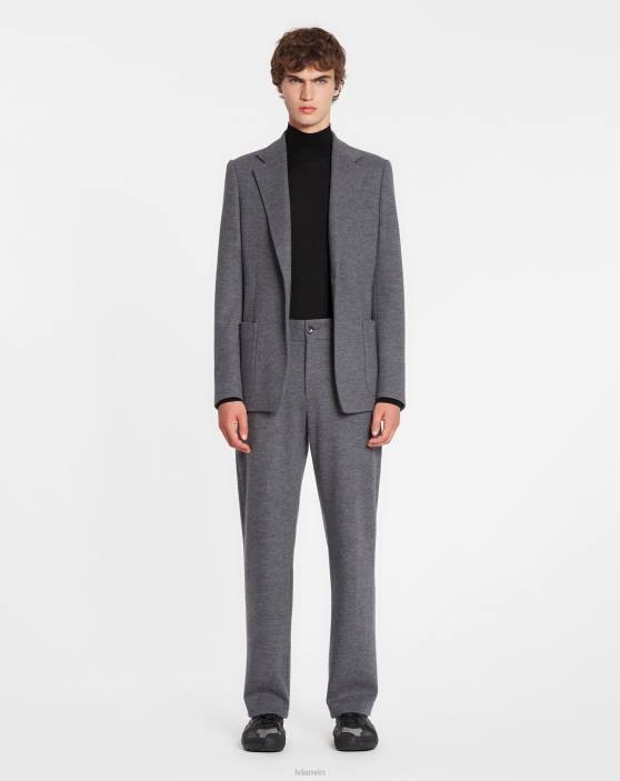 Lanvin vīriešiem elastīgās bikses 40LF382 apģērbs tumši pelēks