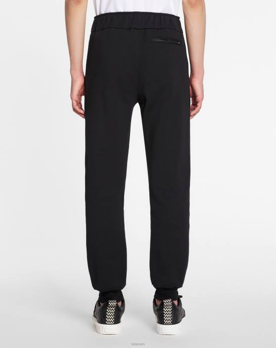 Lanvin vīriešiem skrējēji ar apmales mežģīnēm 40LF372 apģērbs melns