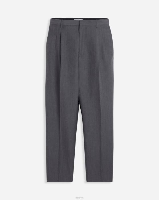 Lanvin vīriešiem taisnas bikses 40LF353 apģērbs tumši pelēks
