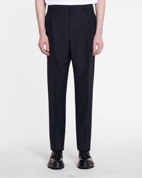 Lanvin vīriešiem taisnas bikses 40LF368 apģērbs jūras zils